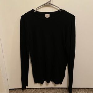 A New Day Black Lightweight Crewneck Sweater